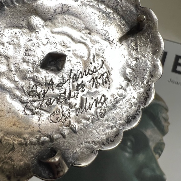 Southwest DA Harris Santa Fe Sterling Concho Belt Buckle - Picture 13 of 13